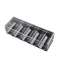 Transparent Poker Chip Holder With 100-Chip Capacity Texas Hold'em Chip Tray Chip Stand Coin Storage Box One Size balta