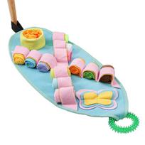 Pet Sniffing Puzzle Mat: Slow Feeder & Emotion Soother for Dogs & Cats 63x26 cm šviesiai mėlyna spalva