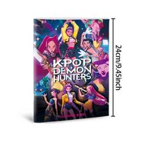 New 56Page K-Pop Demon Hunters Picture Book Anime Peripheral Line Art Coloring Book Children's Album Coloring Painting 24*17cm