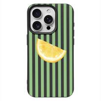 Lemon Slice Striped Phone Case For Samsung A05S A06 07 15 16 34 35 53 54 55 S23 24 25 Ultra S24 FE A17 26 36 56 Shockproof Cover Samsung A07