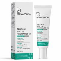 DERMATOUCH Salicylic Acid 2% Niacinamide 6% Anti-Acne Oil-Free Gel For Active Acne, Oil Balancing, Pore Tightening | 30g