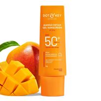 Dot & Key Mango Detan Gel Sunscreen In-Vivo Tested SPF 50+ PA++++, Oil-Free Formula, With Alpha-Arbutin & Niacinamide, Controls Tanning, 120 Minute