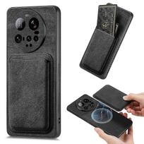 Compatible For Xiaomi 15 Ultra Case Compatible with MagSafe Leather Back Cover with Detachable Card Holder juoda