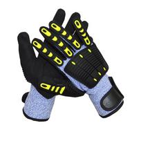 Shockproof Anti-smash Anti-cut Anti-collision TPR Mechanical Repair Firefighting Rescue Miner Mining Cycling Gloves 1008
