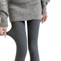 Autumn/Winter Vertical Striped Thermal Wool Leggings Thigh High Stockings Women Tights Lingerie Slim Stockings Leggings Tights One Size