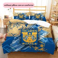 Tigres UANL Pattern Bedding Quilt Set  Home Decoration  Gift (1 * duvet cover + 2 * pillowcase  without core) 135x200cm