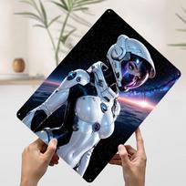 Anime Astronaut in Space Suit Printed Poster Customized Wall Art Retro Vintage Metal Tin Signs for Home Gaming Room Decoration 20x30cm（7.8x11.8inch）