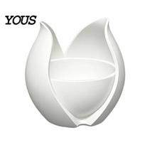 Soil Cultivation Bowl Pot Tulip Flower Shape Planter, 3D Printed Decorative Pot, Unique Geometric Plant Modern Minimalist Container for Home balta