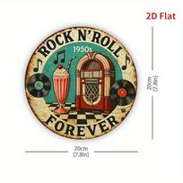 D Retro Roko Metalo Sienos Menas  Vintažinis Sunkvežimis  Roko Ženklas Aliuminio Namų Dekoras Puikiai Tinka Namų Kavinės Šventės Dekoravimui 20x30cm（7.8x11.8inch）
