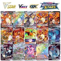 100 vnt. Pokemon kortelių Blizgančios VSTAR GX EX VMAX MEGA TAG TEAM Energija Treneris Charizard Pikachu Kolekcija Kovos kortelė S14 30PCS - VMAX