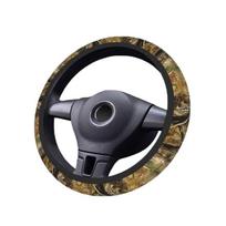 Custom Logo 15 Inch Camo Forest Anti Slip Neoprene Steering Wheel Cover for Cars Universal 4-Spoke 3-5day Delivery Custom gray
