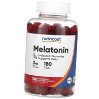 Chewable Melatonin, Melatonin 3 Gummies, Nutricost  180 tabs Strawberry (72647054) Strawberry