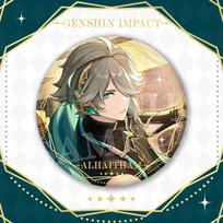 75MM Genshin Impact-1 Pins Game Figure Kaeya Kaveh Itto Kirara Cyno Wanderer Mika Razor Round Badge Brooches Clothes Accessories