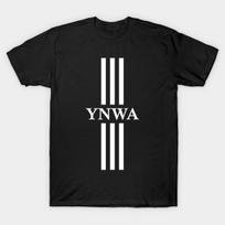 Men Black Print T-shirt Ynwa No-Cut Transfer Paper Print Cotton Tshirt 2XL juoda