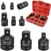 Socket Adapter Set, 8PCS Impact Socket Adapter and Reducer Set, Drive Adapter Set for 1/4 3/8 3/4 1 Inch Drive Sizes, Step Up and Step Down Adapter D001
