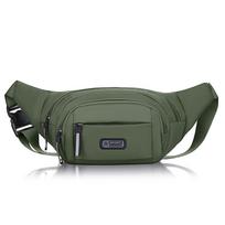 Waterproof Sports Waist Bag Unisex Fanny Pack Multi Pocket Crossbody Chest Bag Adjustable Belt Bag for Running Travel Hiking žalia