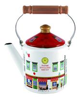 Fuji Enamelware Cute IH 200V Merry Shop Kettle, 2.0L, House-like Design, Compatible, MM-2.0K S