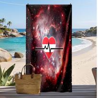 Austria Football Print Beach Towel Quick Dry Super Absorbent Soft Bath Towel for Swimming Beach Travel Fan Souvenir Gift 70cmx140cm(27x55inch)
