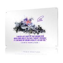 Lewis Hamilton  Car Metal Poster Customized Wall Art Retro Vintage Metal Signs for Man Cave Decor Room Decoration Gaming 20x30cm（7.8x11.8inch）