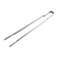Barbecue Tongs Serving Tongs Heat Resistant Handle Multifunctional Grill Tongs for Kitchen Picnic white