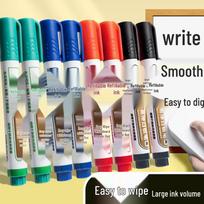 Erasable Colored Whiteboard Markers - Red, Blue, Green, Black - Large Capacity Water-Based for Teachers & Kids Green - 3 Pack (Bright Color)