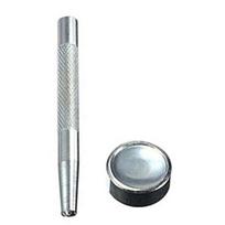 Patvarus štampas skylė spaudė kniedė mygtukas DIY odos amatų rinkinys 201 Setting Tool + Round Base