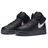 Nike Air Force 1 Mid Premium Black Metallic Silver 2022 DX3061-001 Unisex EU 45 juoda