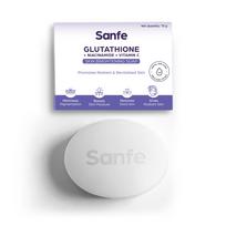 Sanfe Glutathione Niacinamide Vitamin C Brightening Soap | Hydrating, Minimizes pigmentation, Removes Dead Skin | Skin whitening soap for women and