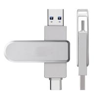 OLOEY Dual-Interface USB 3.0 & Type-C Rotary Flash Drive