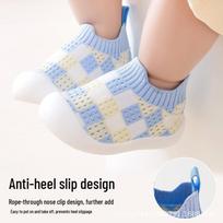 Breathable Baby Walker Shoes: Soft Sole, Non-Slip, Kick Protection, Ages 6M-3Y, Boys & Girls, Spring/Autumn. 21 (Inner length 14.8cm, 26-30 months) dangaus mėlyna spalva