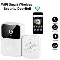 WiFi Video Doorbell 1080P HD Visual Wireless Smart Security Doorbell Camera IR Night Vision 2-Way Audio Real-Time Monitoring balta