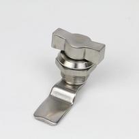Nerūdijančio plieno T formos rankenėlė Ketvirčio apsisukimo cam užraktas Rankiniu būdu valdomas sukamasis užraktas Elektros spintos korpuso durų skydeliui (White,Stainless Steel) balta