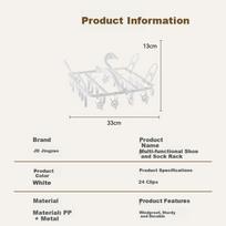 JD Original Clothes Hanger, Plastic Drying Rack with 24 Clips, Foldable Sock And Underwear Drying Clips