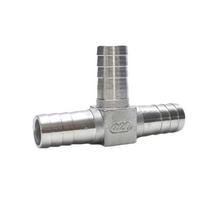 304 Stainless Steel T-Type Three-Way Barb Hose Connector 12mm