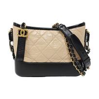 [Pre-Owned] Gabrielle Classic Vintage Chain Quilted Calfskin Crossbody Bag - Very Good #U86FBN ONE SIZE