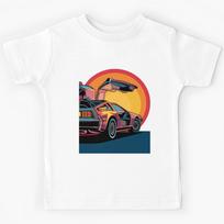 Vintage Classic Car Delorean Colors Kids T-Shirt 130