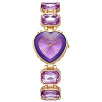 Colorful Quartz Movement Rhinestone Bracelet Watch Colorful Crystal Chain Wristwatch  Birthday Gift violetinė