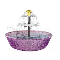 Sustainable Solar Powered Outdoor Fountain Bird Bath Generating Mesmerizing Water Curtains Requiring No Electricity for Easy Setup 1