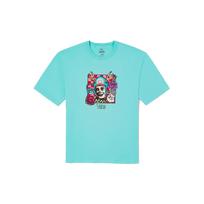 Vans X One Piece King Of Thieves Co Branded Collection T Shirts Unisex Lake Blue Crew Neck Moderate Straight Fit VN0008FVNAX S
