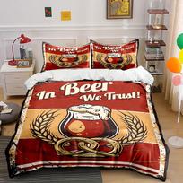 Beer glass, pretzel, wheat. Bedding sets Duvet cover sets Duvet covers Pillowcases(1* Duvet Cover 2* Pillowcases without duvet insert) 135x200cm
