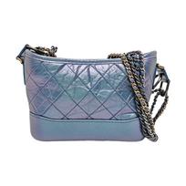 [Pre-Owned] Gabrielle Small Dark Gray Quilted V Pattern Backpack Crossbody Bag Shoulder Bag - Very Good #DQAV31 ONE SIZE