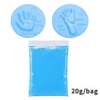 20g/pack Bag Clay Baby Hand Foot Inkpad Ultra Stereo Care Air Drying Soft Clay Handprint Imprint Kit Casting Toys mėlyna
