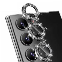 Deimantinis objektyvo apsauginis stiklas, skirtas Samsung Galaxy S24 S23 Ultra A55 A35 A15 A34 A14 A24 A54 fotoaparato metalinis objektyvo žiedo dėklas For Samsung S24 juoda
