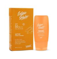 Eclipse Solaire Aktyvus Apsauginis Kremas Nuo Saulės SPF 50 PA+++ | Nepalieka Baltos Plėvelės | Plataus Spektro UVA/UVB/IR & Mėlynos Šviesos Apsauga | Lengva, Nenusausinanti Formulė f orange