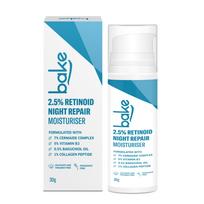BAKE Retinol Night Cream with 2.5% Retinoid & Bakuchiol Oil for Anti Ageing, Fine Lines & Wrinkles | Retinol Night Repair Moisturizer | Lightweight