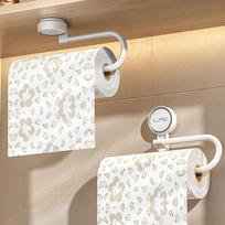 Suction Cup Kitchen Paper Towel Holder, Wall-Mounted Paper Rack, No Drilling Required, Roll Paper Stand, Cloth Hanging Rod, Oil-Absorbing Paper Hanger