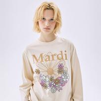 [mardimercredi] Long Sleeve T-Shirt Flowermardi Jardin Butter Peanut