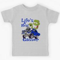 Hot Rod Gasser Cartoon Outlaw Drag Racing Blown Street Car Kids T-Shirt 120