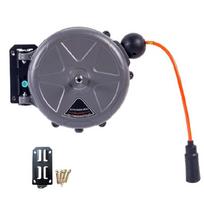 Retractable Air Hose Reel Heavy Duty Air Compressor Hose Reel Ceiling Wall Mount for Garage Workshop Home Studio pilka
