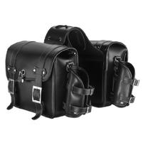 Motorcycle Tool Bag Luggage Storage Bag Universal PU Side Bag Pouch Retro Style Saddlebag Over Saddlebags Waterproof